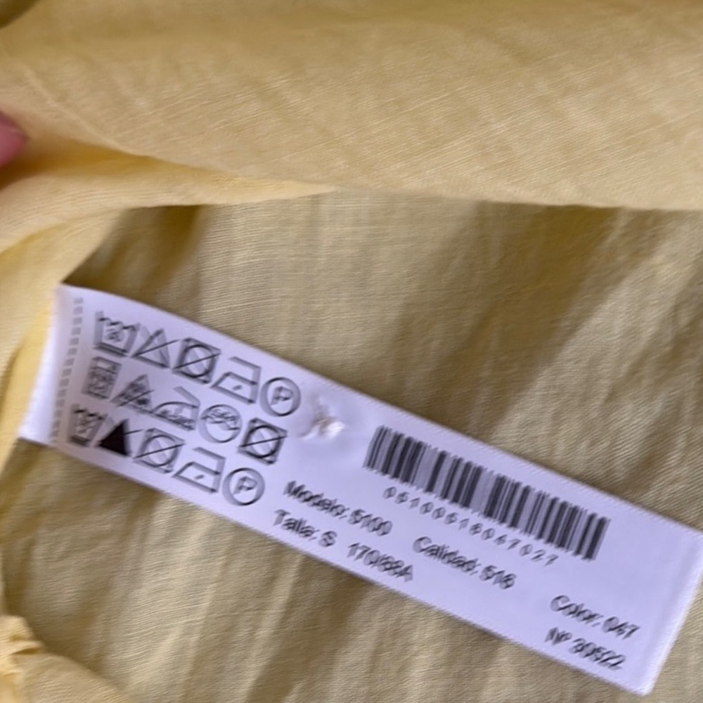 Massimo Dutti Lemon Yellow Shirt - Picture 7 of 8
